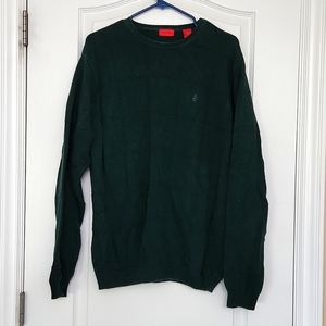 Izod men's sweater, sz L, dark pine green